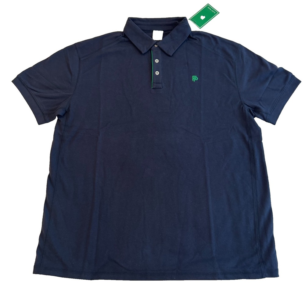 Flint Park Navy Blue Short Sleeve Match Polo Mens XL NWT Golf/Tennis/Pickleball